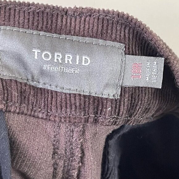Torrid Comfort Flex Trouser Boot Corduroy High-Rise Jean size 18 brown - Picture 6 of 11